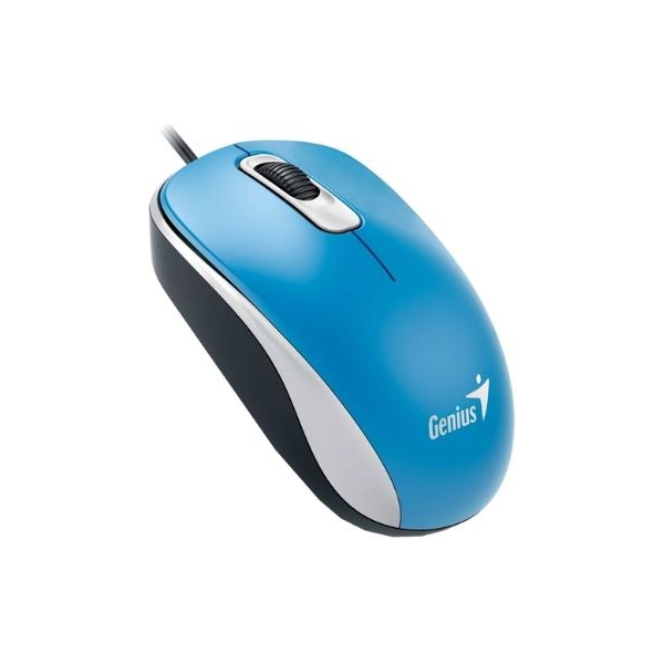 მაუსი genius DX-110 / USB / G5 / blue mouse / (blue, optical 1000dpi, fits both hands)