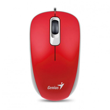 მაუსი genius DX-110 / USB / G5 /red mouse / (red  optical 1000dpi, fits both hands)