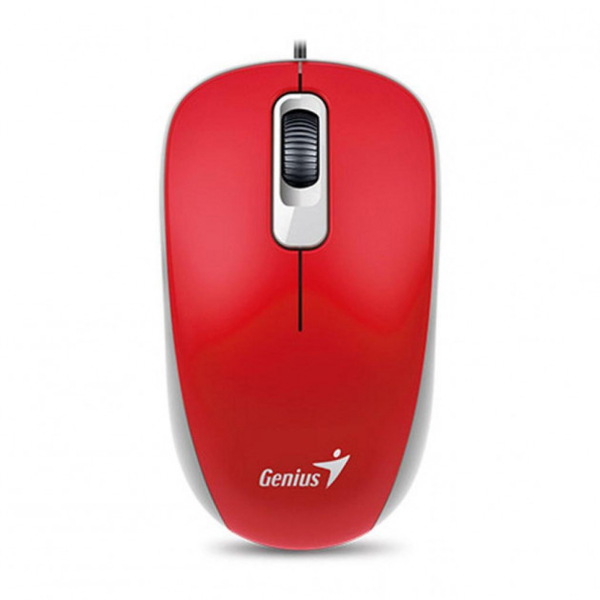 მაუსი genius DX-110 / USB / G5 /red mouse / (red  optical 1000dpi, fits both hands)