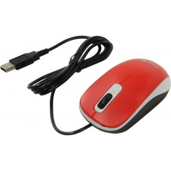 მაუსი genius DX-110 / USB / G5 /red mouse / (red  optical 1000dpi, fits both hands)