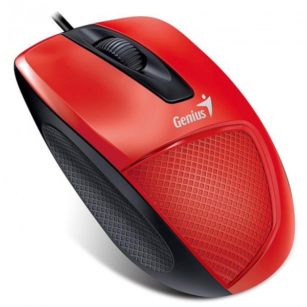 მაუსი Genius DX-150X / USB / G5 / Red / Black (Red optical 1000dpi fits the right hand)