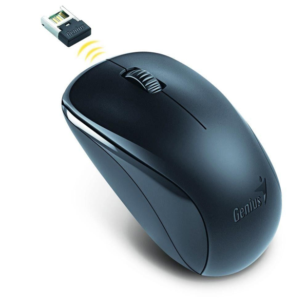 მაუსი Genius Wireless mouse NX-7000 black (black  G5 Hanger)  2.4GHz wireless / BlueEye 1200 dpi / 1xAA