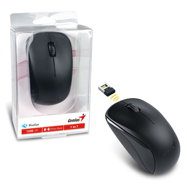 მაუსი Genius Wireless mouse NX-7005 black (black G5 Hanger) / 2.4GHz wireless