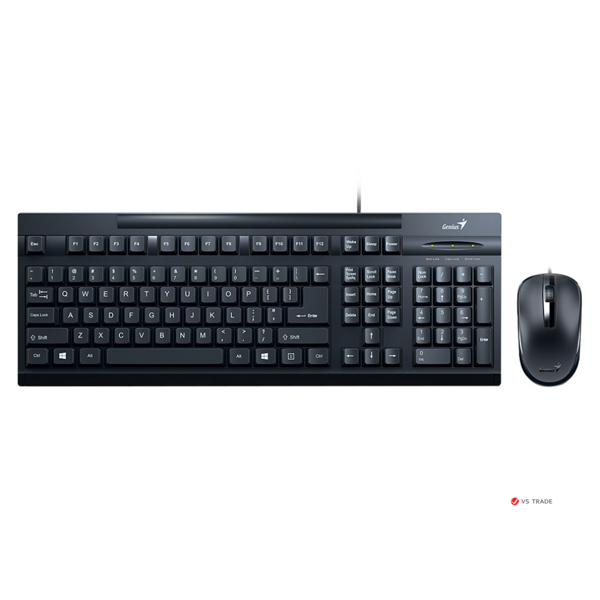 კლავიატურა+მაუსი Set of keyboard mouse Genius KM-125, Black, USB, Wired KBMouse Combo (KB-125 DX-120)