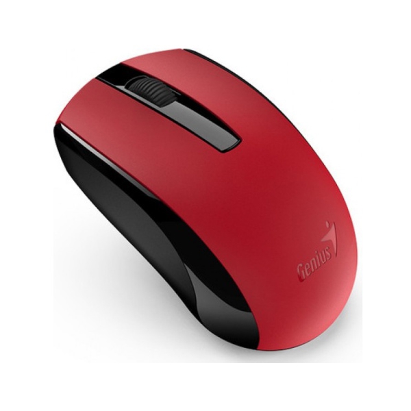 მაუსი Wireless mouse Genius ECO-8100 red (Red) / 2.4GHz / BlueEye 800-1600 dpi / NiMH battery