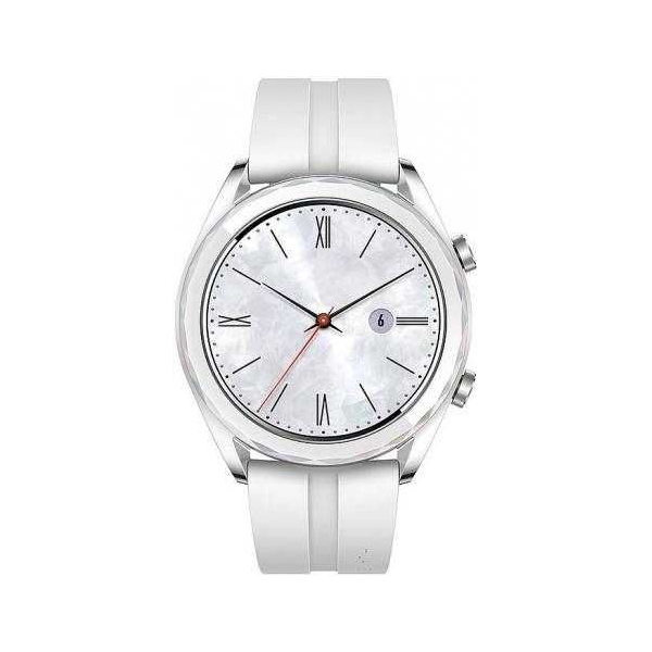 სმარტ საათი Huawei Watch GT Elegant Stainless Steel White Fluoroelastomer Strap  42.8мм / 1.2"