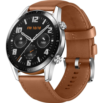 სმარტ საათი Huawei Watch GT 2 Classic 32MB4GB Pebble Brown Brown Leather Strap