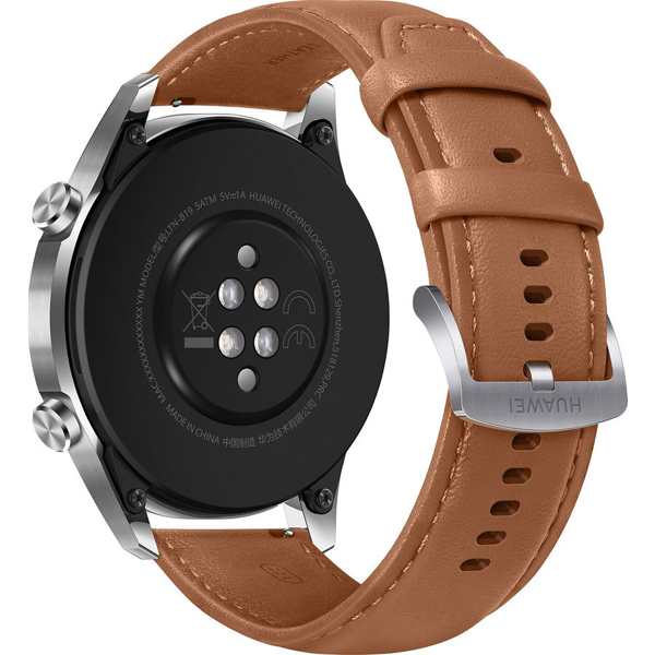 სმარტ საათი Huawei Watch GT 2 Classic 32MB4GB Pebble Brown Brown Leather Strap