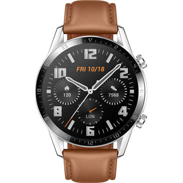 სმარტ საათი Huawei Watch GT 2 Classic 32MB4GB Pebble Brown Brown Leather Strap