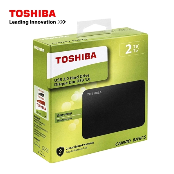 გარე მყარი დისკი Toshiba Canvio Basics 2TB 2.5 "USB 3.0 black