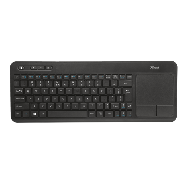 კლავიატურა TRUST VEZA WIRELESS TOUCHPAD KEYBOARD / touchpad / Battery life 3 month/ On/off button yes.