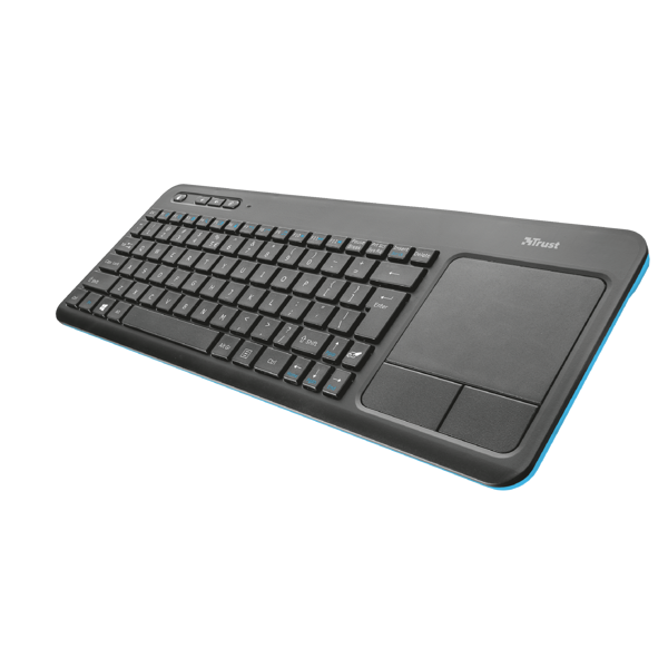 კლავიატურა TRUST VEZA WIRELESS TOUCHPAD KEYBOARD / touchpad / Battery life 3 month/ On/off button yes.