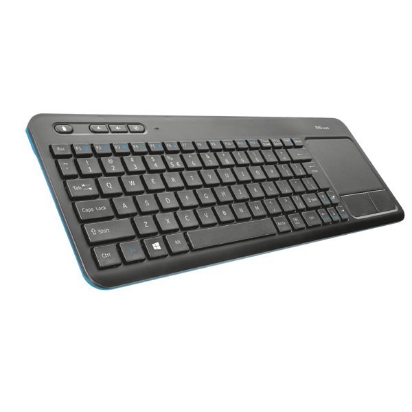 კლავიატურა TRUST VEZA WIRELESS TOUCHPAD KEYBOARD / touchpad / Battery life 3 month/ On/off button yes.