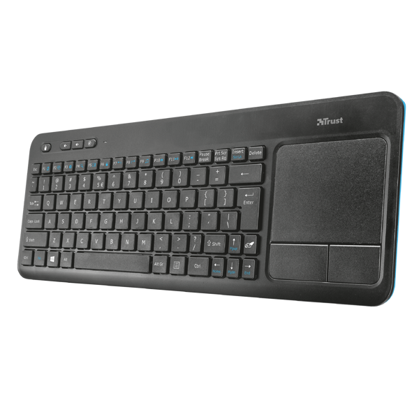 კლავიატურა TRUST VEZA WIRELESS TOUCHPAD KEYBOARD / touchpad / Battery life 3 month/ On/off button yes.