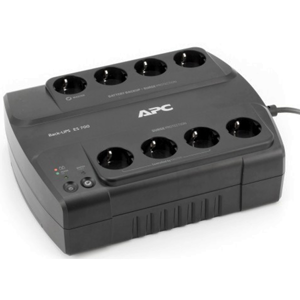 APC Back-UPS ES 700VA, 8x Schuko, USB, 405W, AVR