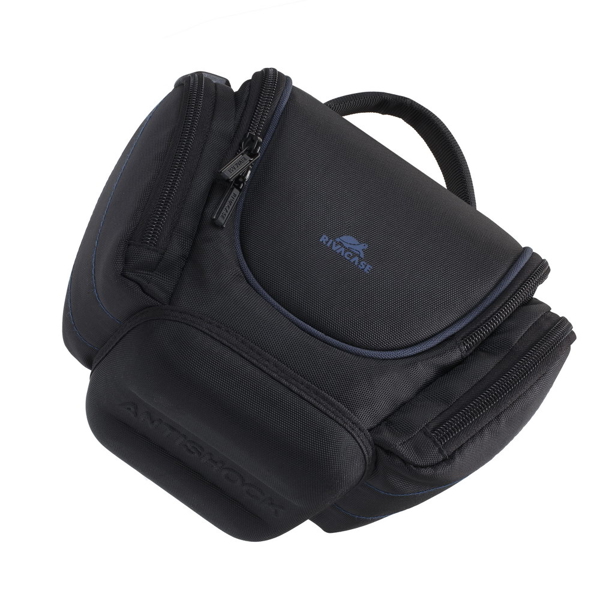 ფოტოაპარატის ჩანთა RIVACASE 7202 SLR Holster Case with side pockets Black