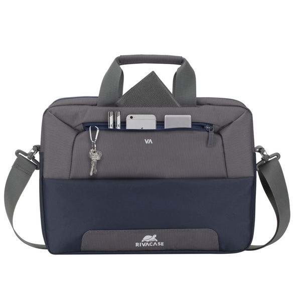 ნოუთბუქის ჩანთა RIVACASE 7727 13.3-14"  Steel Laptop bag Blue/Grey