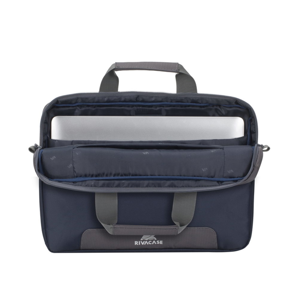 ნოუთბუქის ჩანთა RIVACASE 7727 13.3-14"  Steel Laptop bag Blue/Grey