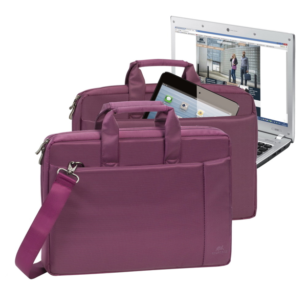 ნოუთბუქის ჩანთა RIVACASE 8231 notebook case 39.6 cm (15.6") Briefcase Purple 