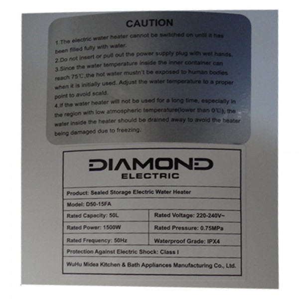 წყლის ელ. გამაცხელებელი DIAMOND D50-15FA