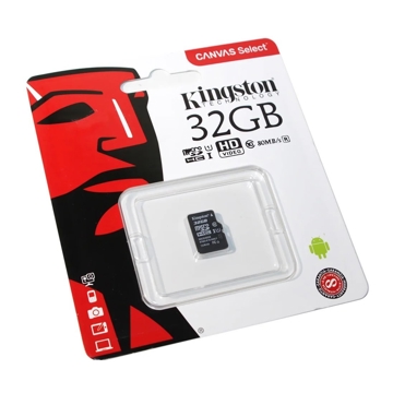 მეხსიერების ბარათი Kingston 32GB microSDHC C10 UHS-I R80MB/s