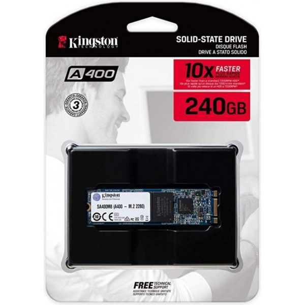 მყარი დისკი Kingston SSD M.2 Kingston 240GB A400 SATA 2280 TLC