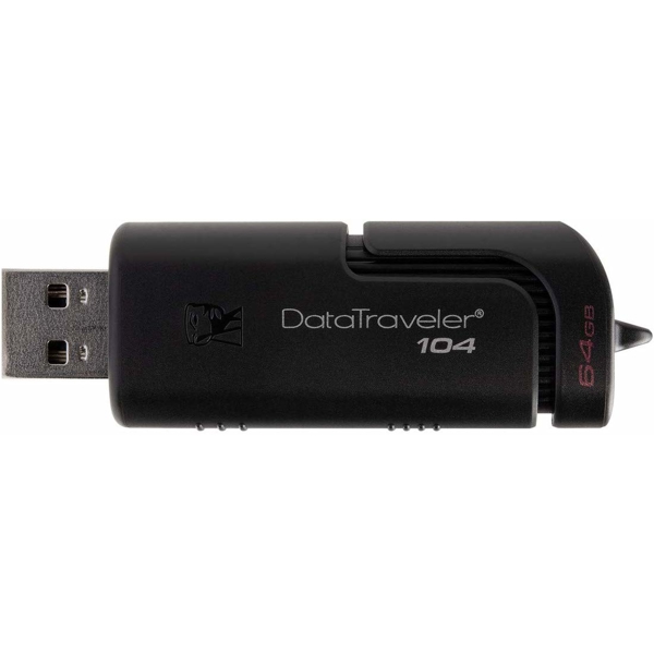 USB ფლეშ მეხსიერება Kingston 64GB USB DT104 Black