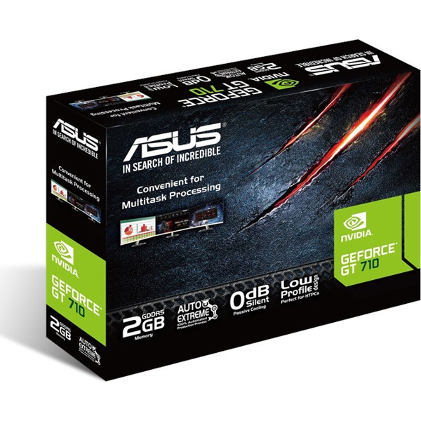 ვიდეო დაფა Asus GPU Nvidia GeForce GT710 2 GB GDDR5 RAM PCIe x16 HDMI™, DVI, VGA 