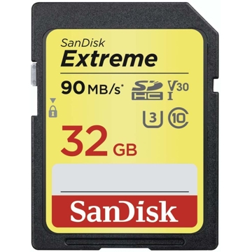 მეხსიერების ბარათი SanDisk 32Gb UHS-I U3 EXTREME SD,90/40MB/S