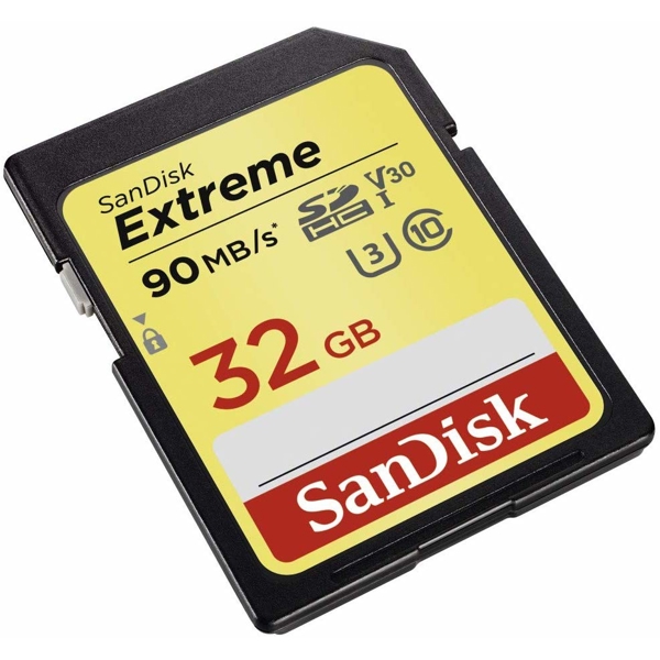 მეხსიერების ბარათი SanDisk 32Gb UHS-I U3 EXTREME SD,90/40MB/S