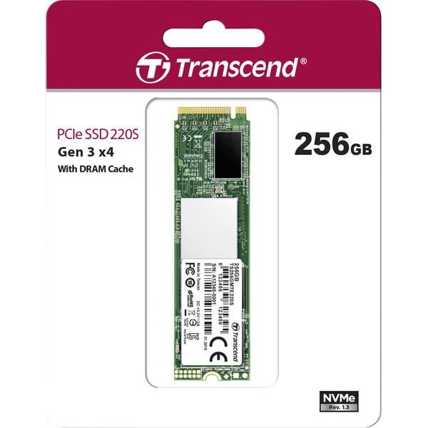 მყარი დისკი Transcend 256GB 220S NVMe PCIe 3.0 4x 2280 SSD M.2