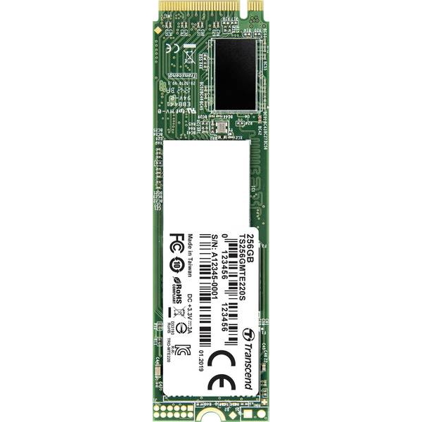 მყარი დისკი Transcend 256GB 220S NVMe PCIe 3.0 4x 2280 SSD M.2