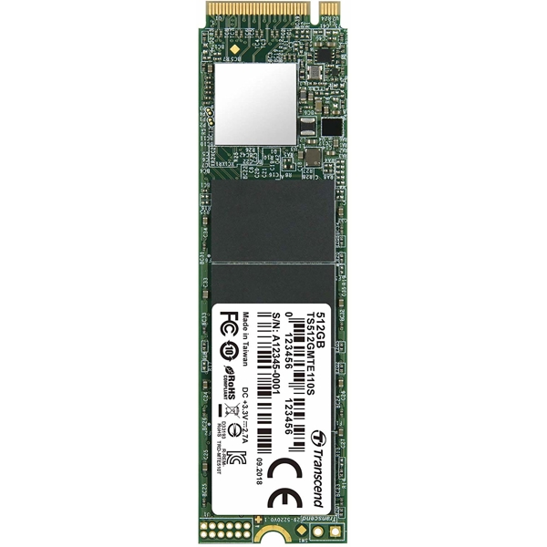 მყარი დისკი Transcend 512GB MTE110 NVMe PCIe 3.0 4x 2280 SSD M.2