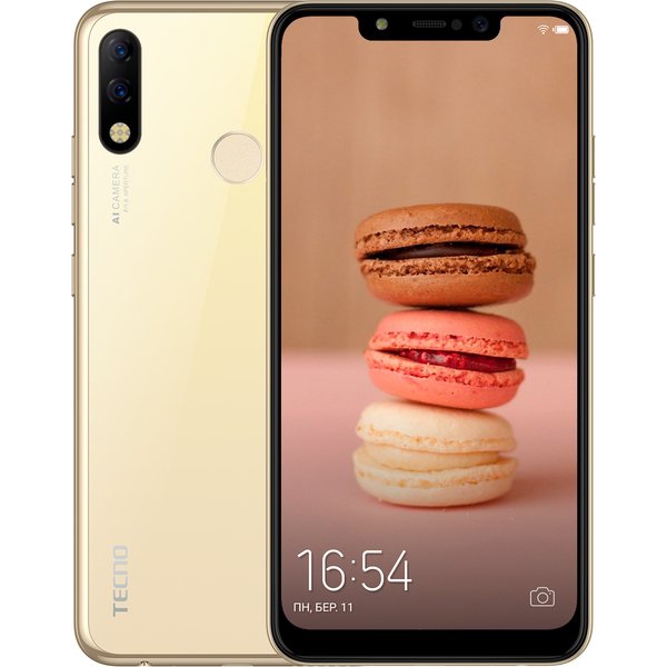 მობილური ტელეფონი Smartphone TECNO SPARK 3 pro (KB8) Champagne Gold