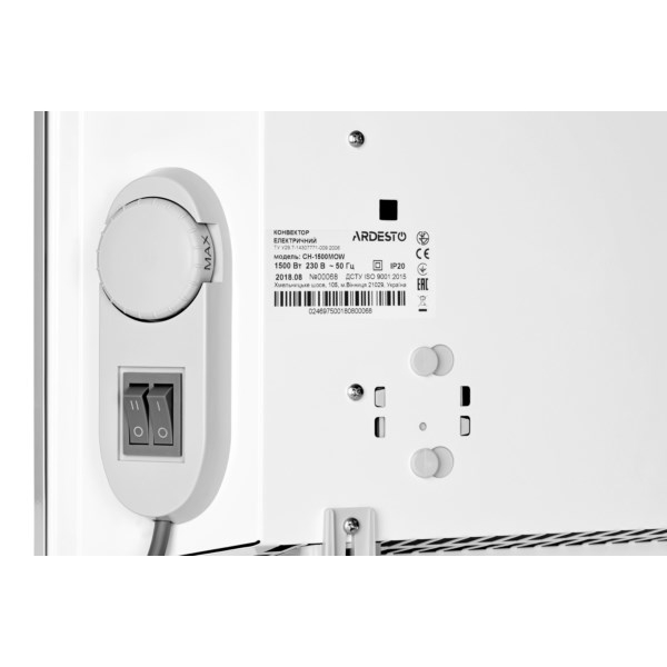 ელექტრო გამათბობელი ARDESTO CH-1500MOW 15m² 1500W Wall, floor White