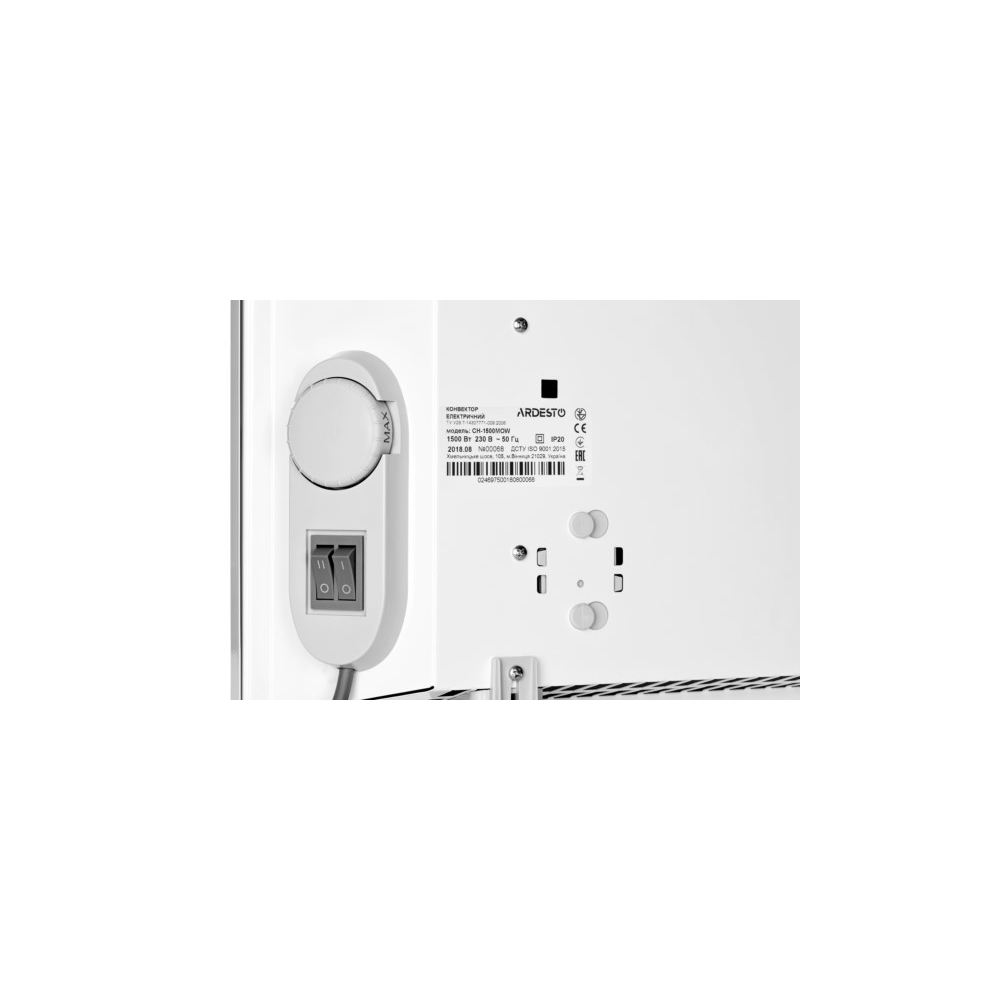 ელექტრო გამათბობელი ARDESTO CH-1500MOW 15m² 1500W Wall, floor White