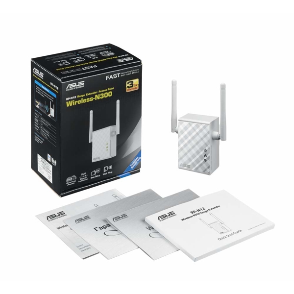 ადაფტერი Asus RP-N12 N300 Wlan Repeater 802.11 B/G/N