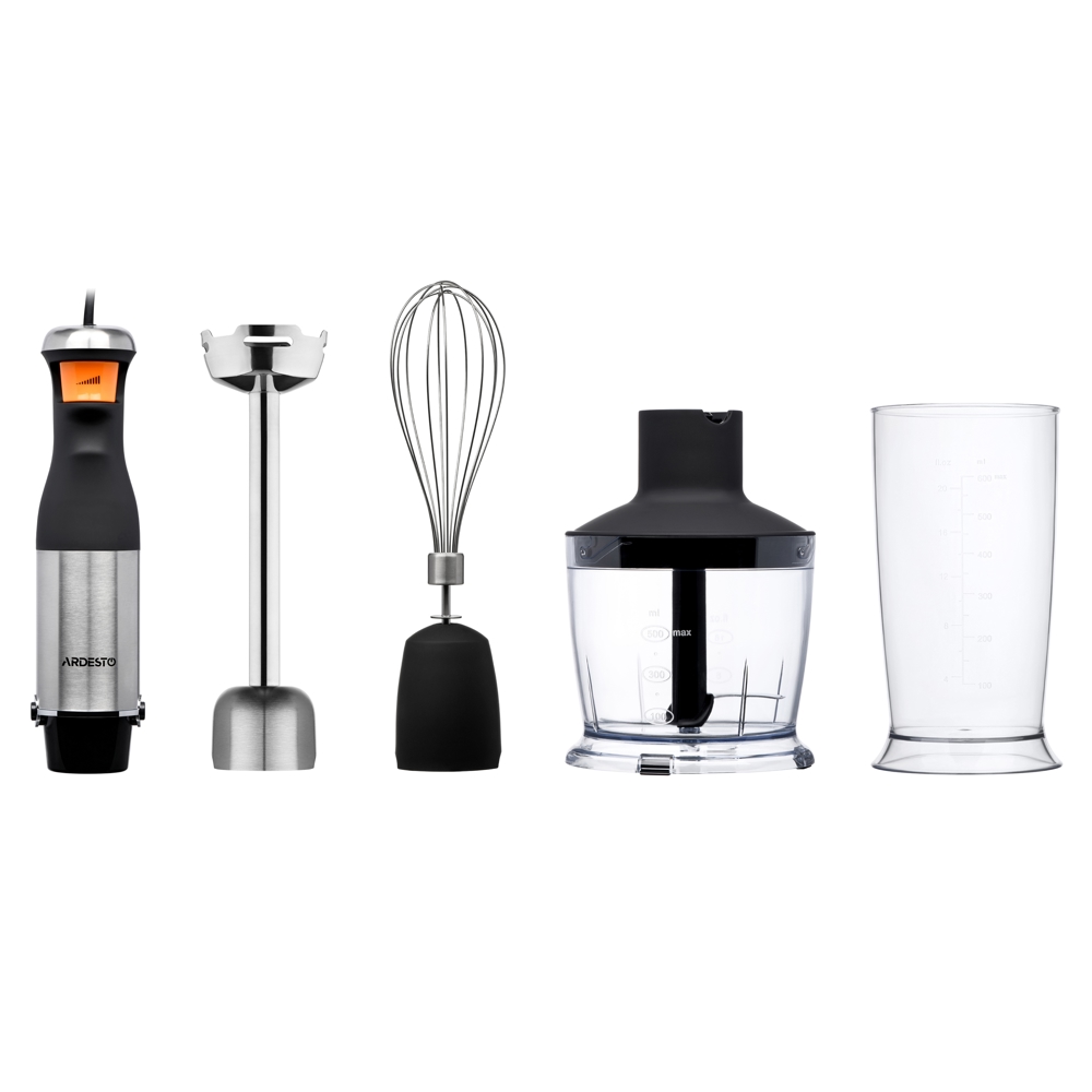 ხელის ბლენდერი Ardesto HBK-1601BR, 900W, 600ML, Hand Blender, Black/Silver