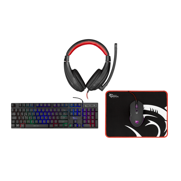 White Shark KEYBOARD + MOUSE + MOUSE PAD + HEADSET GC-4102 COMANCHE-2 - 4in1