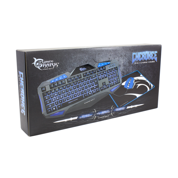 White Shark KEYBOARD + MOUSE + MOUSE PAD GC-3101 CHEROKEE - 3in1