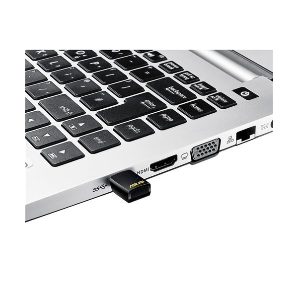 ადაპტერი ASUS USB-AC51 AC Dual-Band Wireless-AC600 USB Adapter, WPS, Graphical Easy Interface