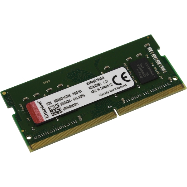 ოპერატიული მეხსიერება  Kingston KVR26S19S8/8 / DDR4 2666 8GB SO-DIMM