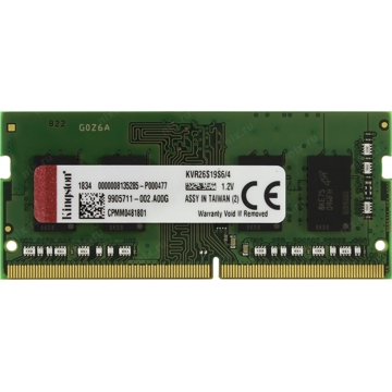 ოპერატიული მეხსიერება Kingston KVR26S19S6/4  DDR4 2666 4GB SO-DIMM