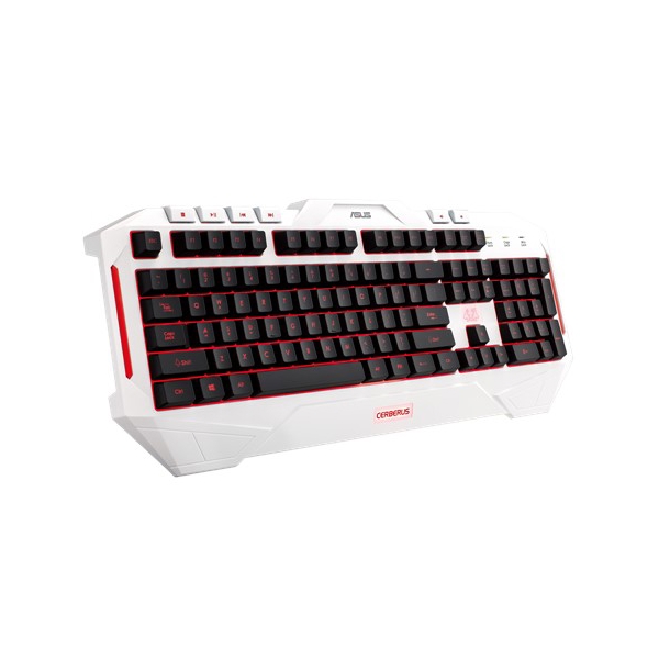 კლავიატურა Asus Cerberus Arctic Keyboard Multi-color backlit USB gaming keyboard with splash-proof design