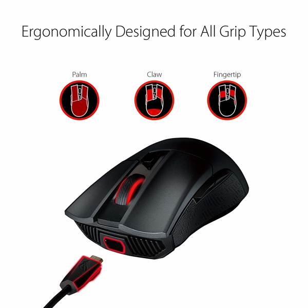 მაუსი ASUS ROG Gladius II Wireless Gaming Mouse