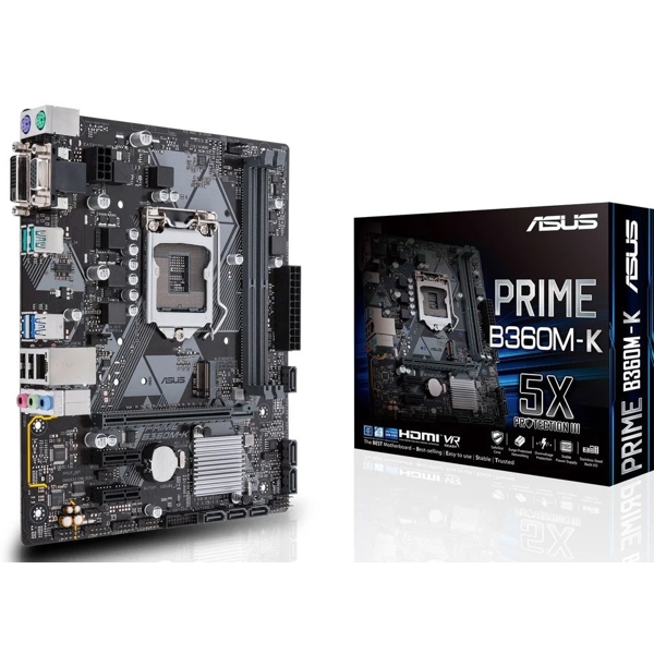 დედა დაფა Motherboard ASUS PRIME B360M-K s1151 B360 2xDDR4 M.2 DVI-VGA M.2 Socket 3 mATX