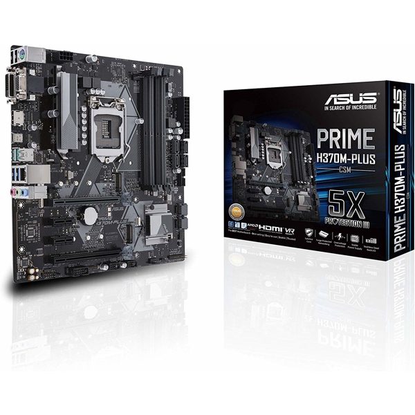 დედა პლატა ASUS PRIME H370M-PLUS s1151, H370 4DDR4 HDMI-DVI-VGA M.2 Socket3, mATX