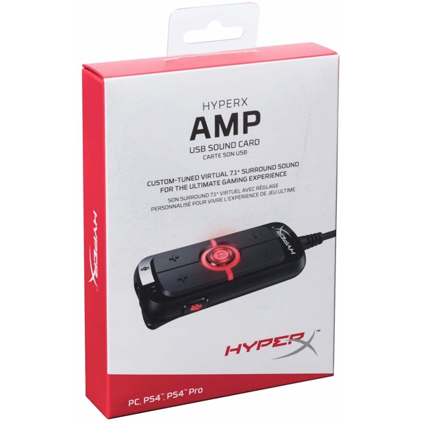 ხმის ბარათი Kingston HyperX Sound Card Amp USB Virtual 7.1 PC/PS4