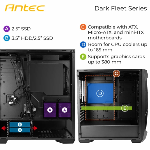 ქეისი Antec DarkFleet DF500 RGB