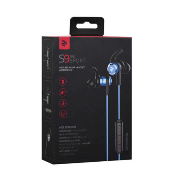 ყურსასმენები Headphones 2E S9 WiSport Wireless In Ear Headset Waterproof Blue